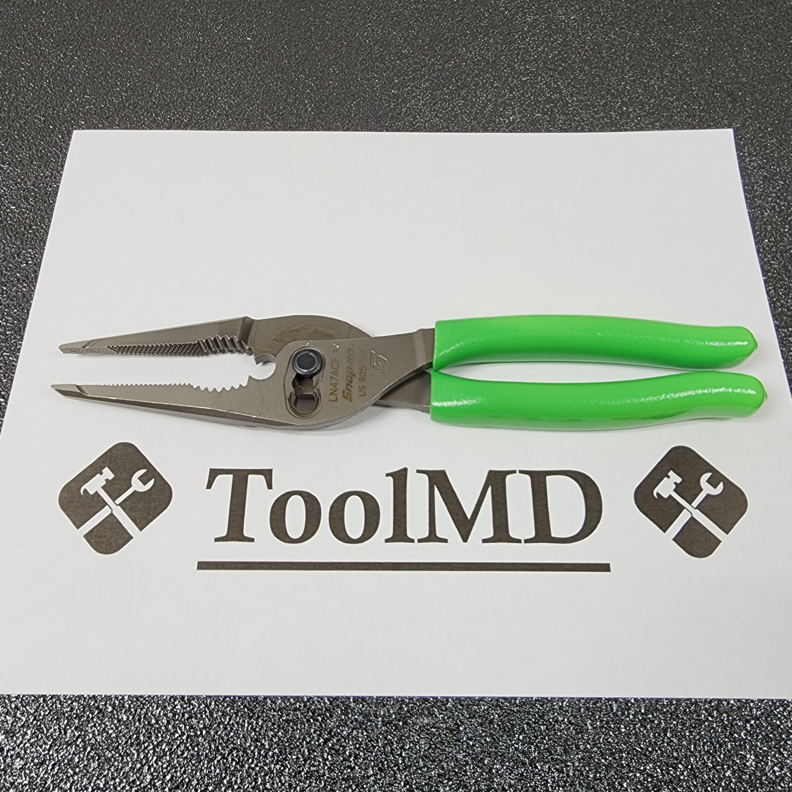 Snap-on Tools USA NEW GREEN 9″ Talon Grip Long Nose Slip Joint Pliers LN47ACFG