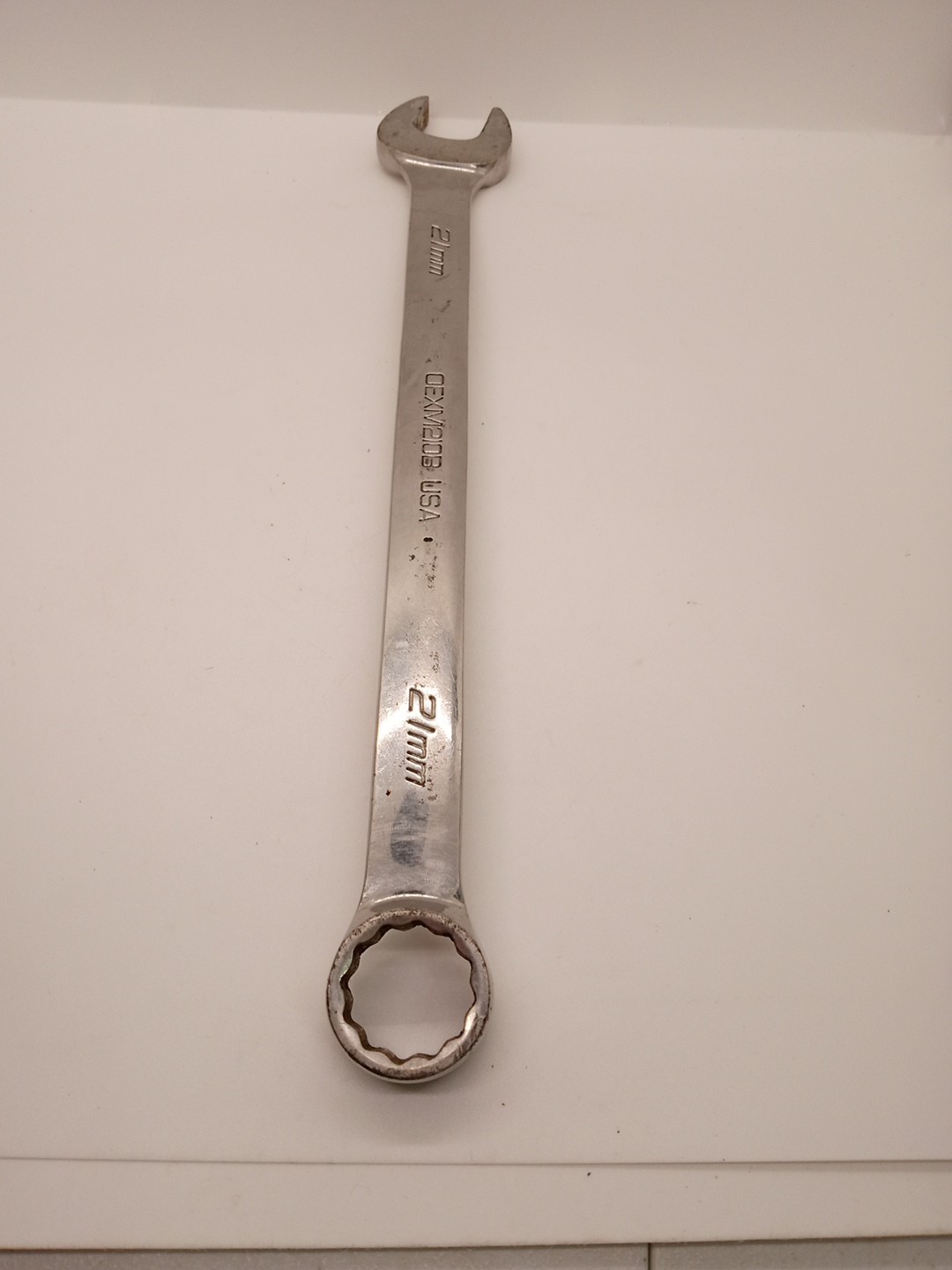 Snap-On Metric 12 Point 21mm #OEXM210B Open Box End Combination Wrench