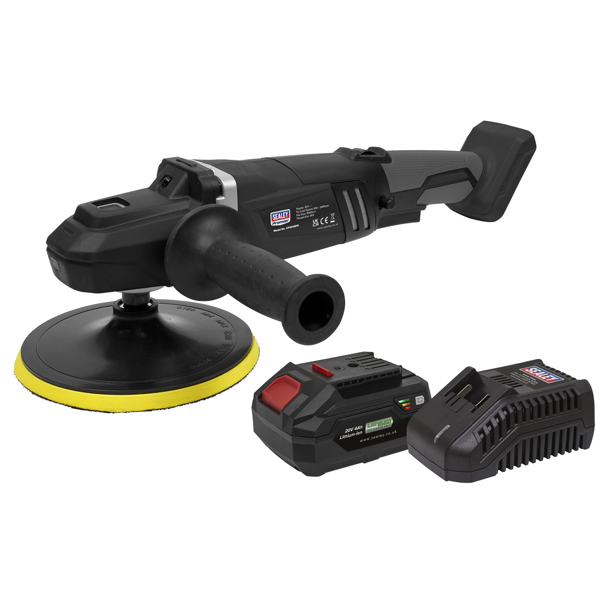 Sealey CP20VRPXKIT1 Brushless Rotary Polisher Kit 180mm 20V 4Ah