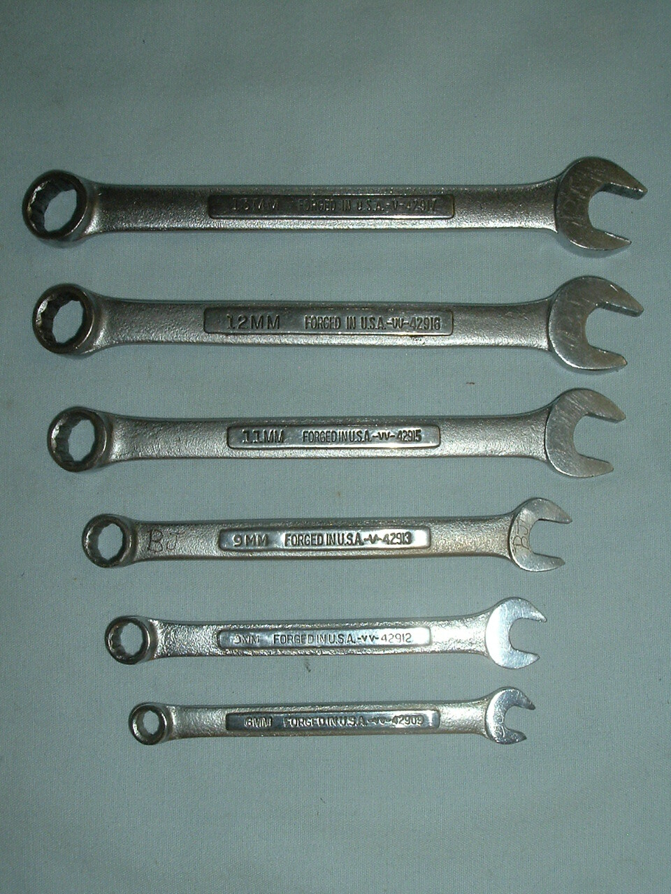 VINTAGE CRAFTSMAN #42909, 42912, 42913, 42915, 42916, 42917 METRIC WRENCH SET
