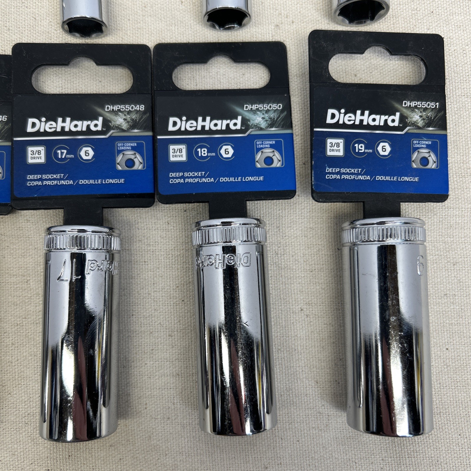Diehard 3/8 Drive Metric 12pc Deep Well Socket Set 8mm-19mm