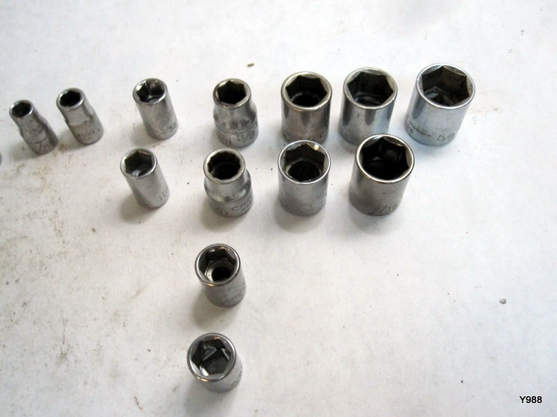 CRAFTSMAN set of 15 sockets mix lot see description