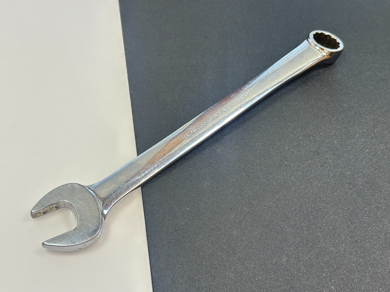 🇺🇸 Snap-on Tools USA 0EXM220 Metric 22mm Chrome Combination Wrench, 12 Point