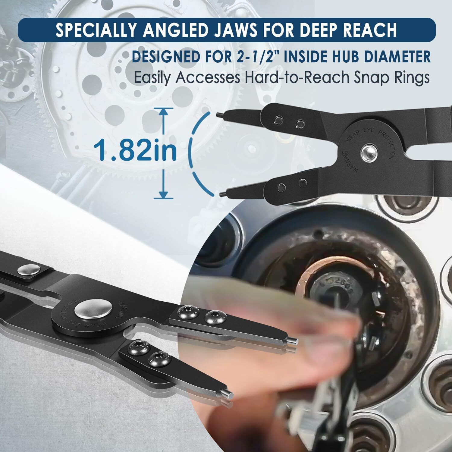 For Ford Super Duty Pickups 2007 and Newer Spindle Snap Ring Pliers 38700
