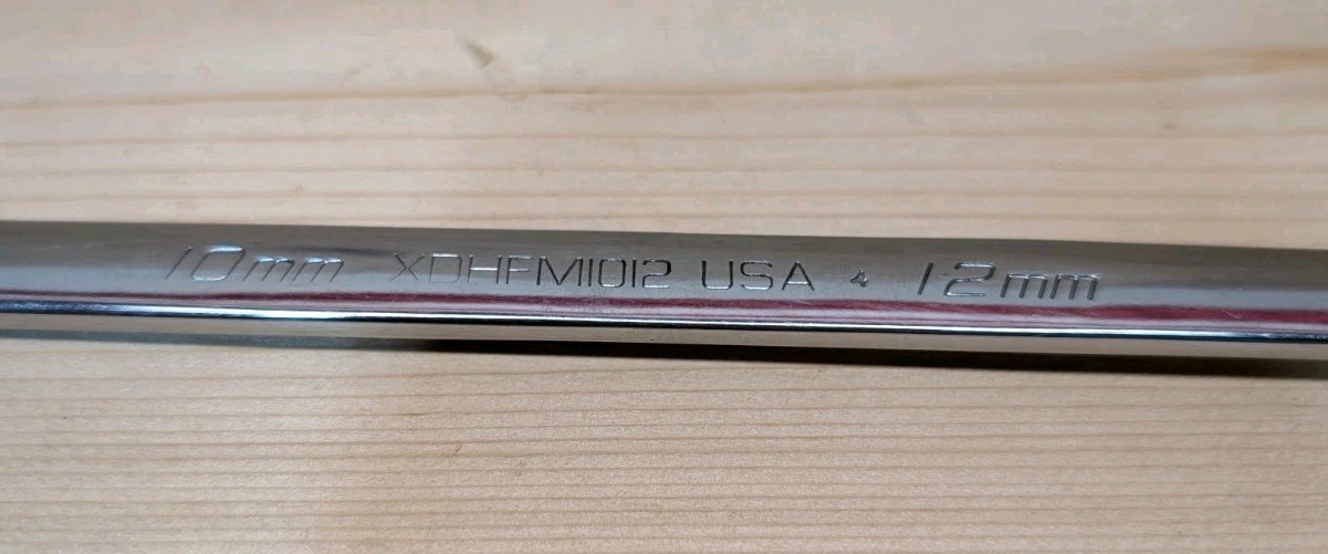 Snap-on XDHFM1012 10mm 12mm Double Box End Wrench 12 Pt 0 Degree Offset