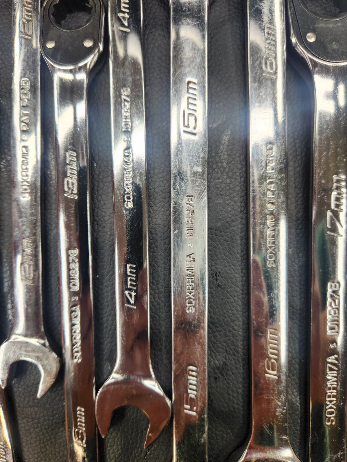 Snap On 14 Piece Flank Drive Plus Metric Ratcheting Box Combination Wrench Set