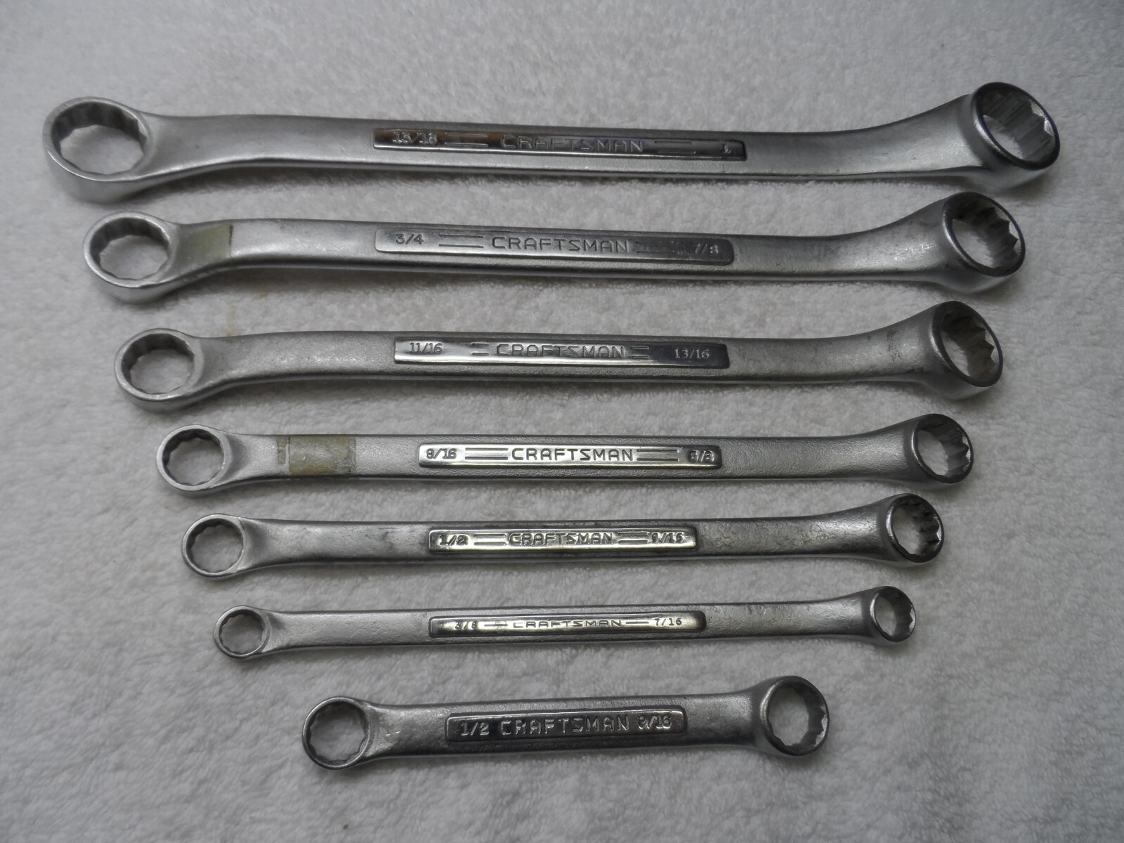 Craftsman SAE Box End Wrench Set (bonus stubby), 12pt, USA (3/8″ – 1″) – 7 pcs