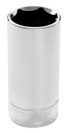 Wilmar W32334 Performance Tool 1/2 In. Drive 1-1/16″ Deep Well 6 Point Socket
