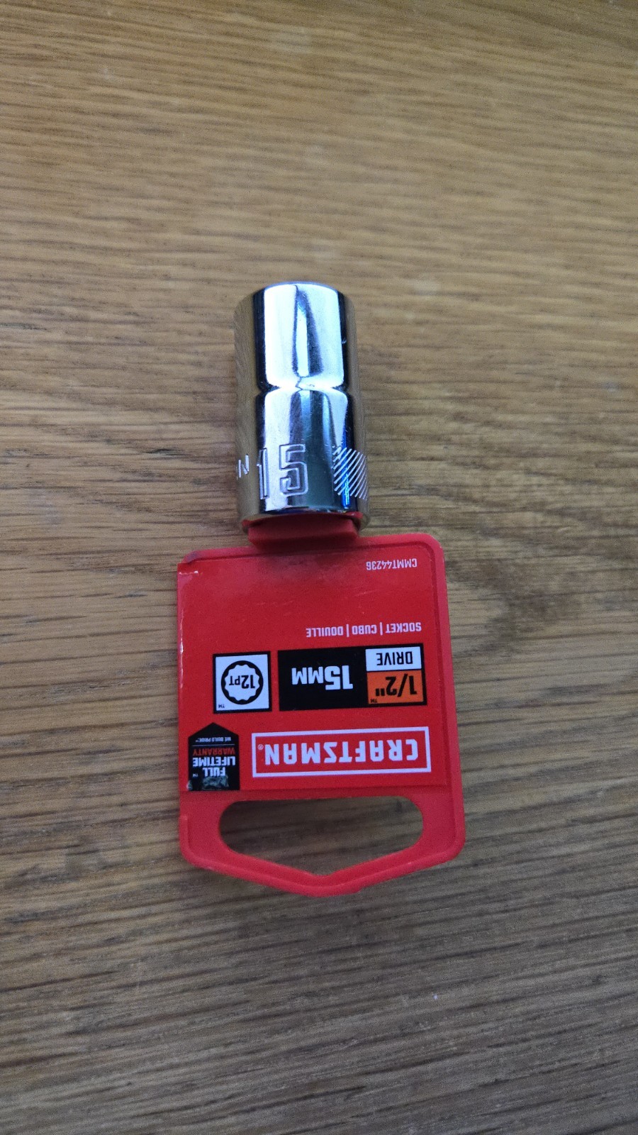CRAFTSMAN 15mm 12 Point 1/2 in. Drive Shallow Socket CMMT44236