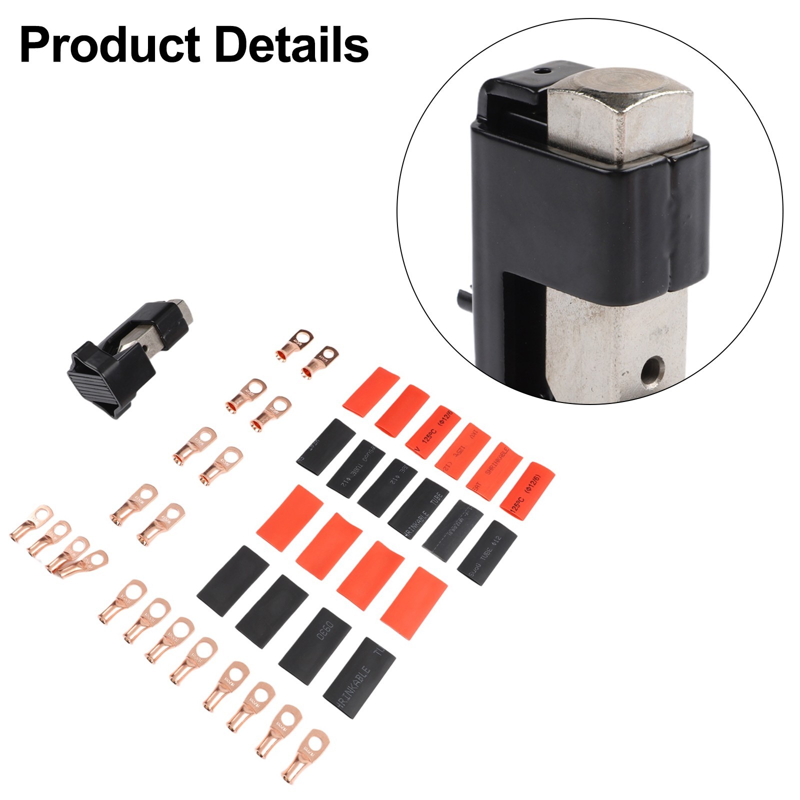 Heavy Steel Hammer Lug Crimper with 20PCS Wire Lugs and Heat Shrink Tubes Set