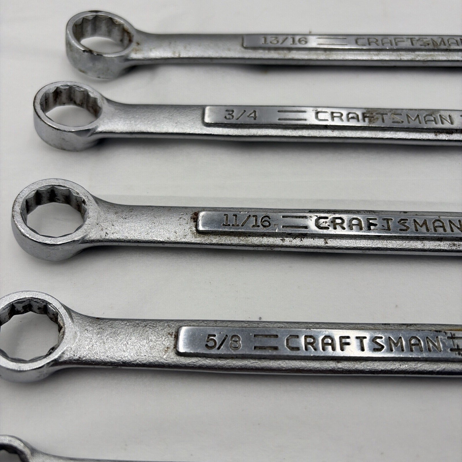 Vintage Craftsman -VV- SAE Combination Wrench Set of 9 Pieces See Description