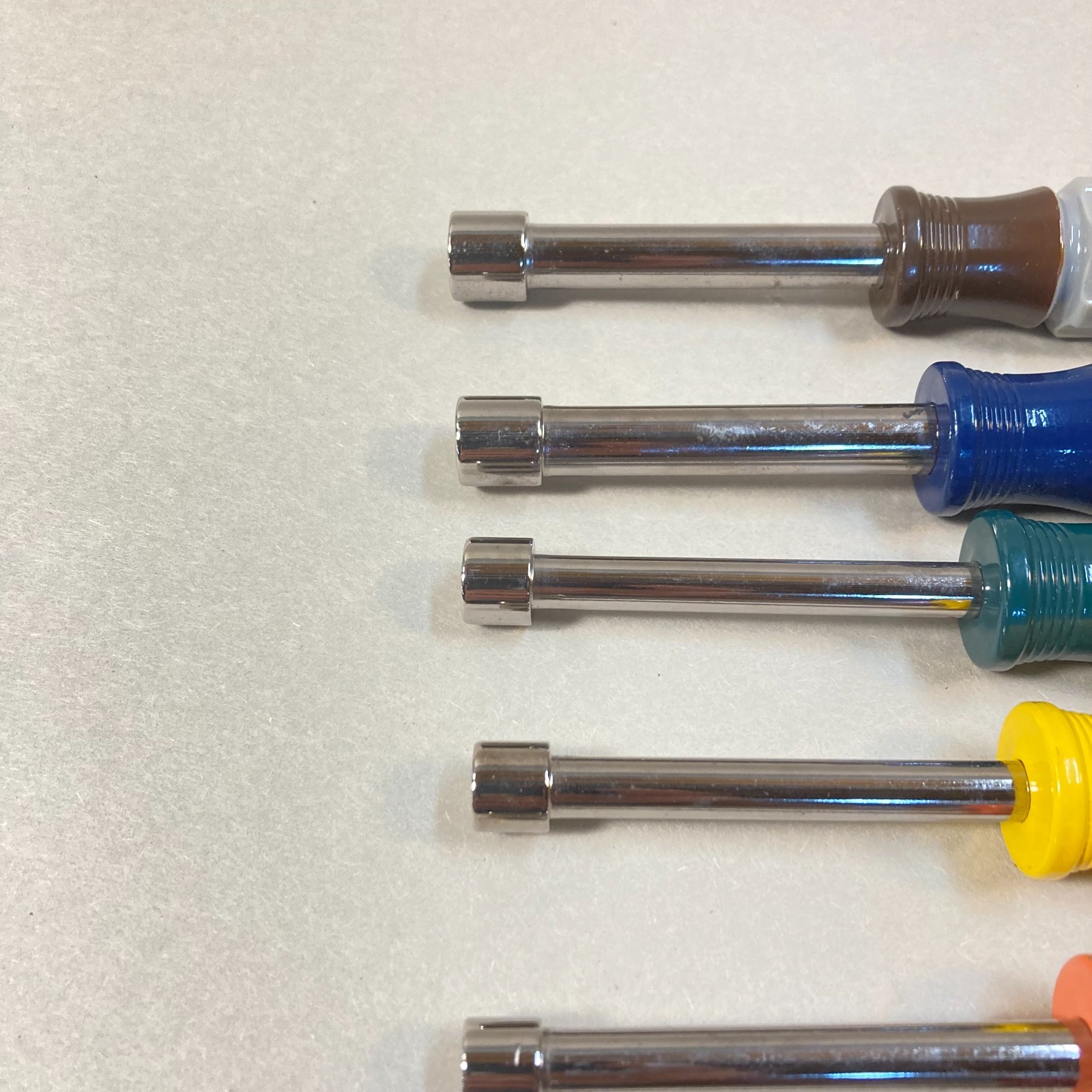 Vintage Craftsman Nut Driver Set 7 Pc Metric Ball End Color Coded USA