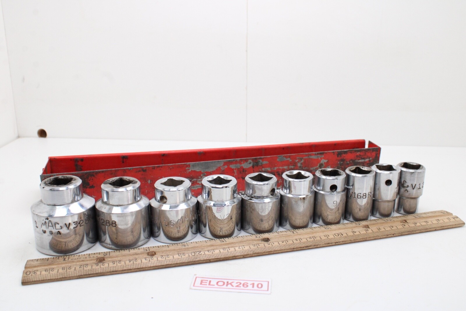 Mac Tools V128-V328 3/8″ – 7/8″ 1″ 1/2 Drive 8 Point SAE Chrome Socket Set