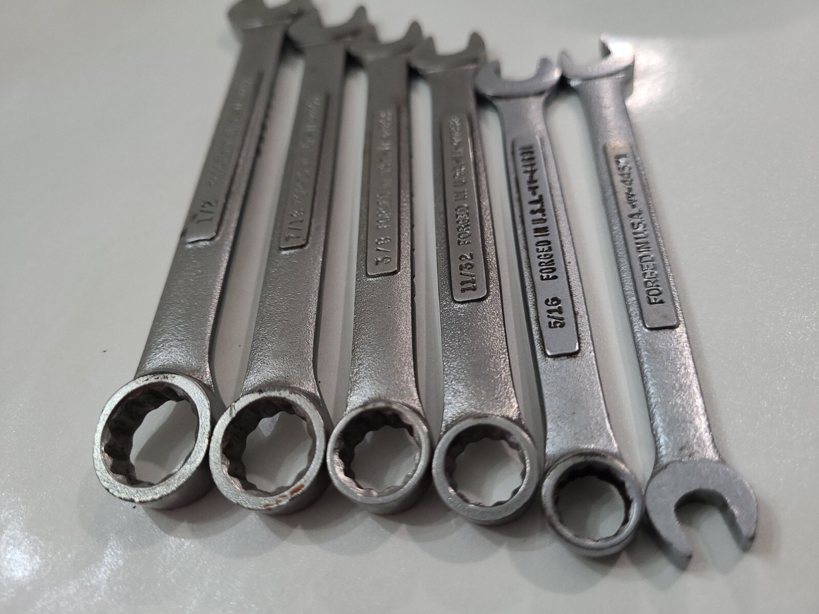 Vintage Craftsman Standard Combination Wrench Set VV Series 12 Piece 3/4-1/4 7/8