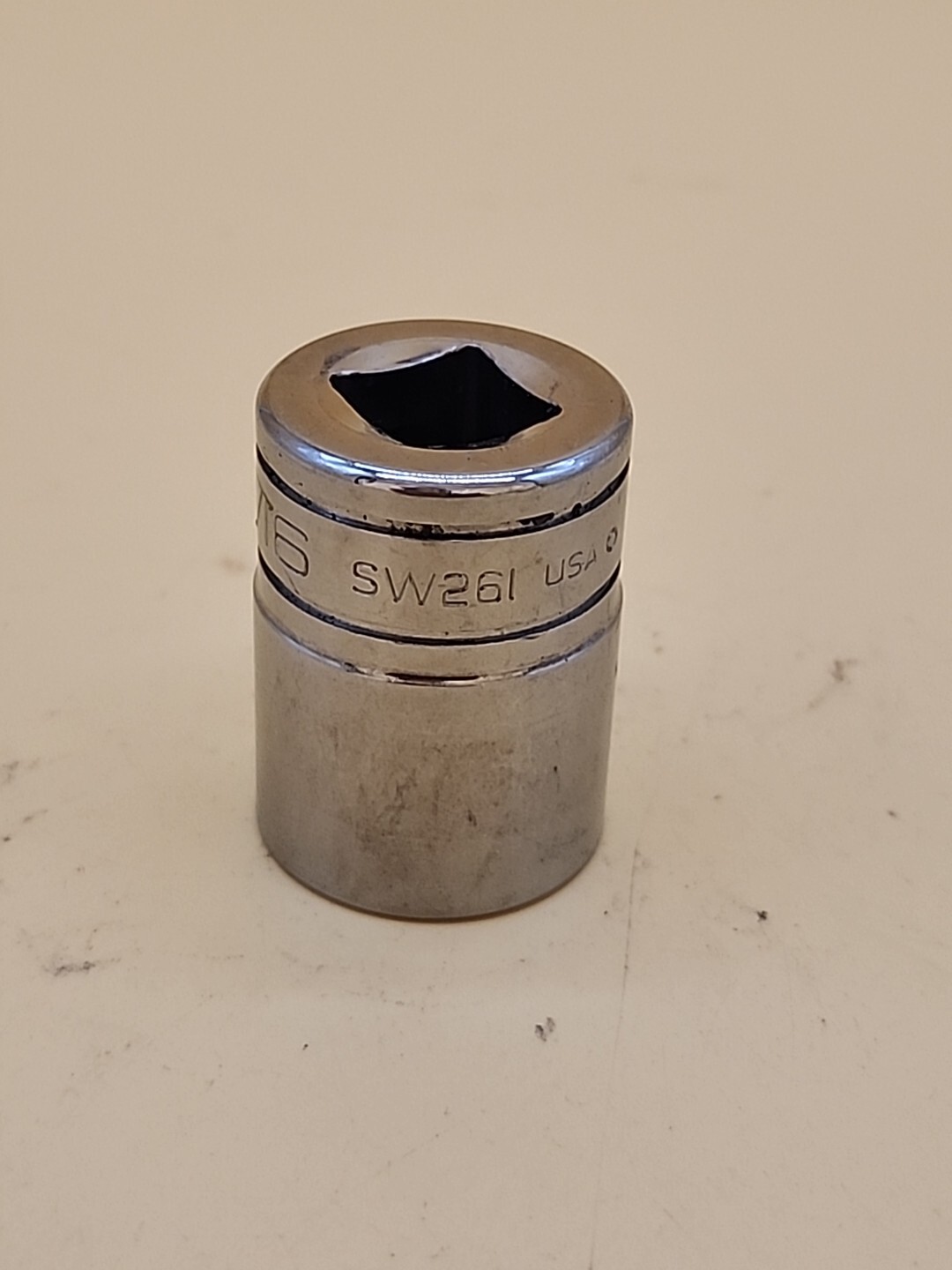Snap-on Tools 1/2″ Drive 13/16″ 12Pt Shallow Chrome Socket SW261 USA