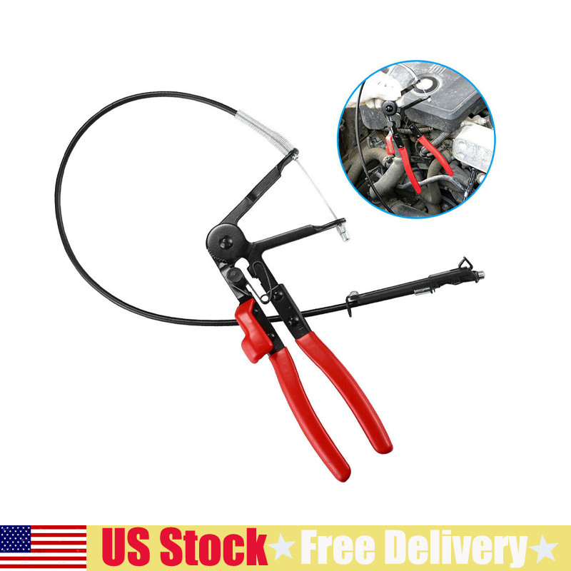 For Fuel Oil Water Hose Auto Tool Flexible Wire Long Reach Hose Clamp Pliers 2FT