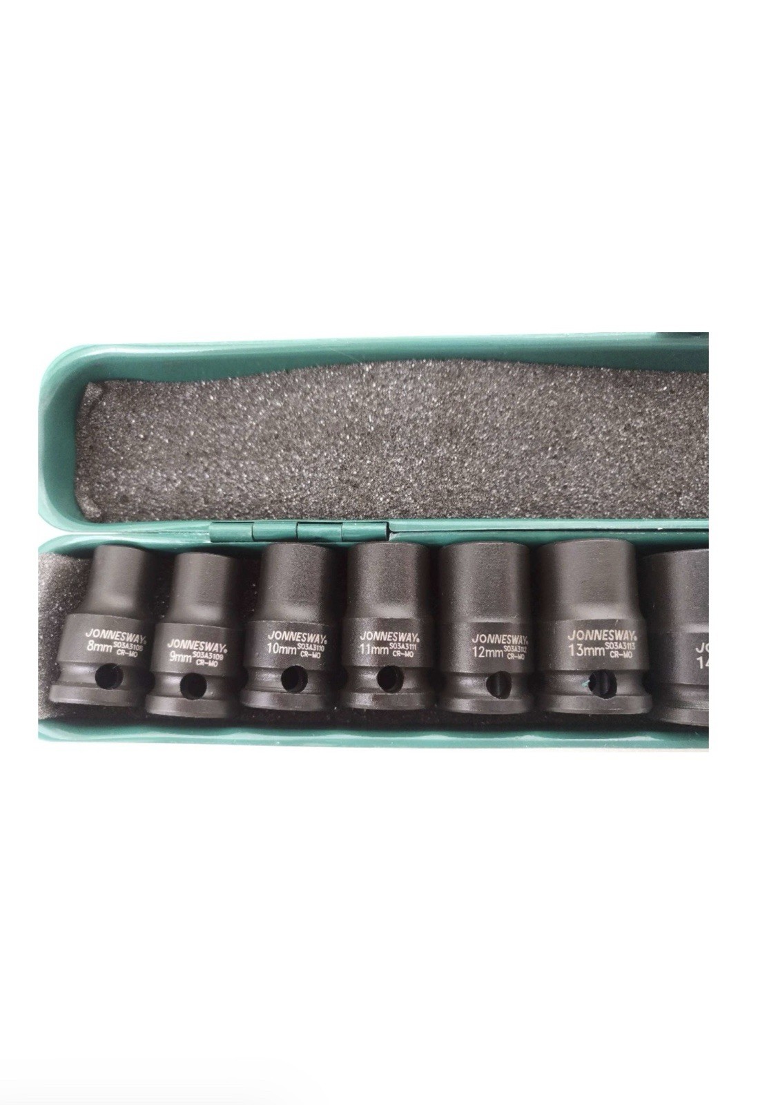 12 PCS. 3/8″ DRIVE 6 PT FLANK IMPACT SOCKET SET METRIC SIZE 8 – 19 MM