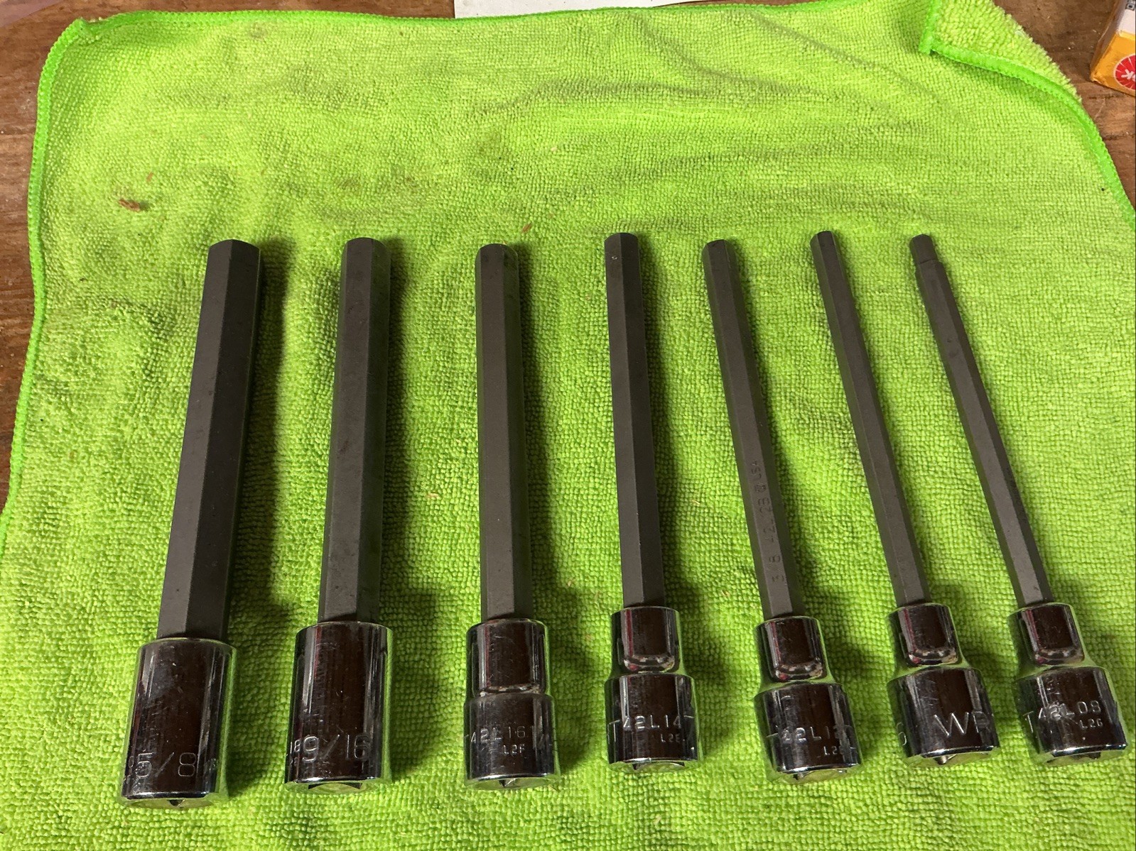 Wright Tools 406 Allen Set ( 1/4”, 5/16”, 3/8”, 7/16”, 1/2”, 9/16”, 5/8”) 1/2”