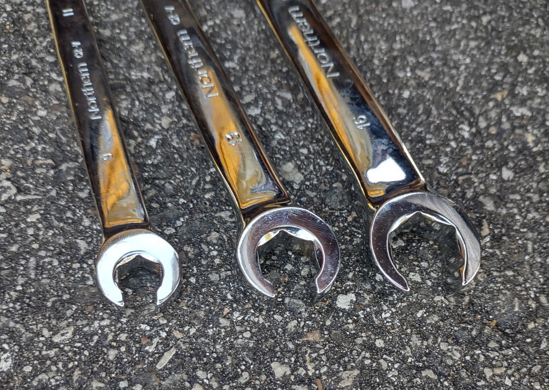 Northern CR-V Flare Nut Metric Wrench Wrenches Lot Of 3