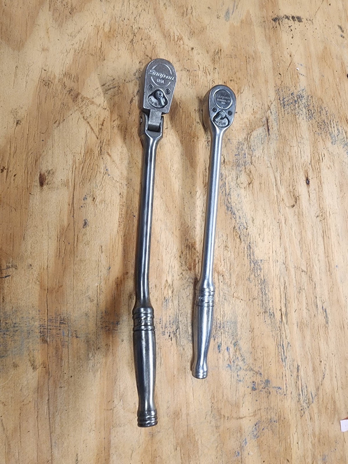 2 Vintage Snap-On F832 11” Long Ratchet & Fl710B Tool Lot IN Working Order!