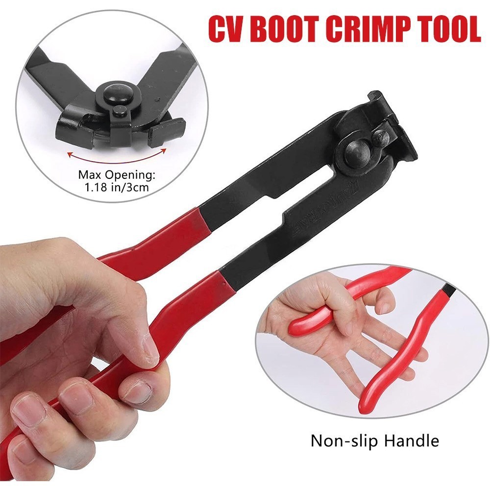 14Pcs CV Joint Boot Clamp Pliers with CV Boot Clamps Kit Ear Type Banding Tool