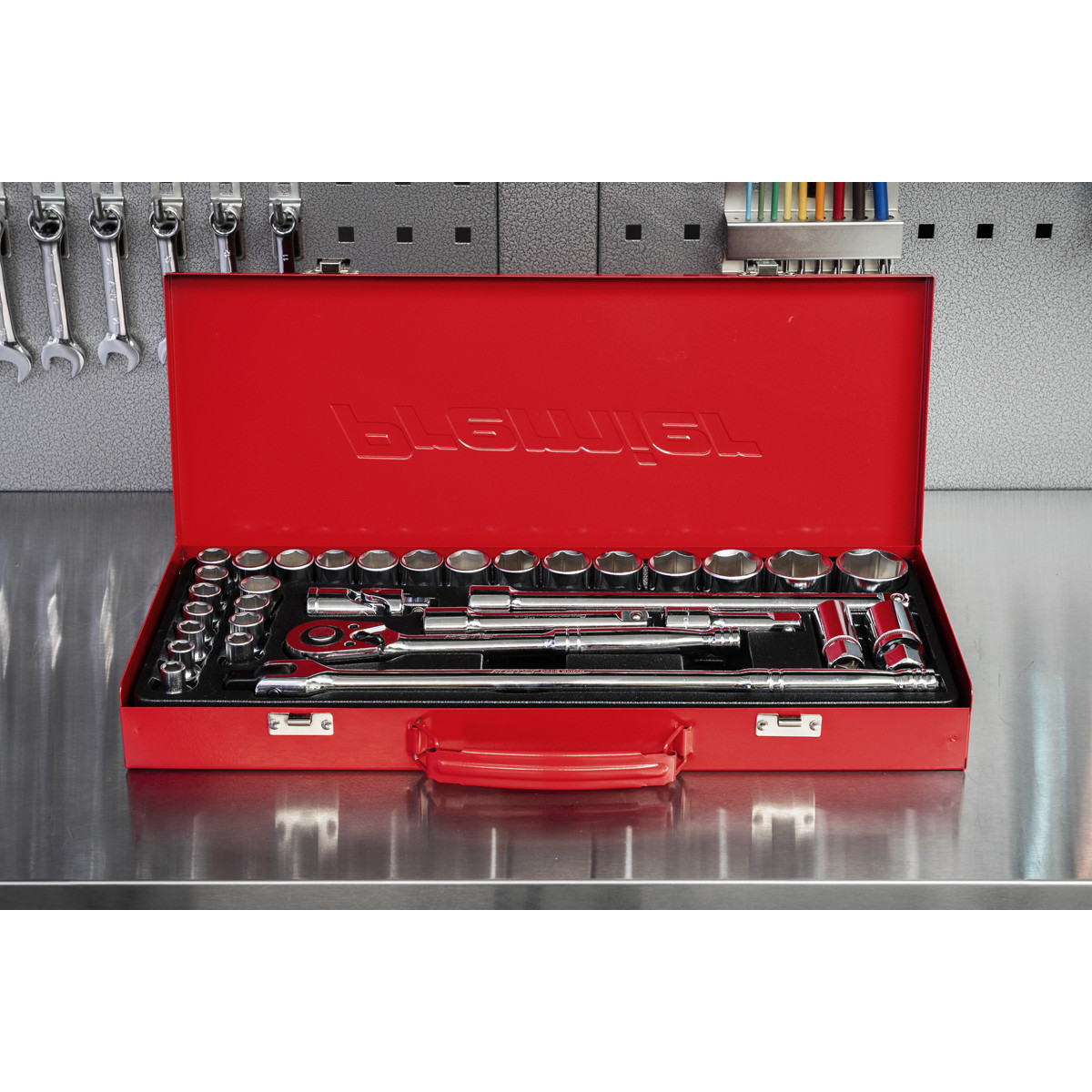 Sealey Socket Set 32 Pcs 1/2″ Square Drive 6-Point WallDrive – DuoMetric AK693