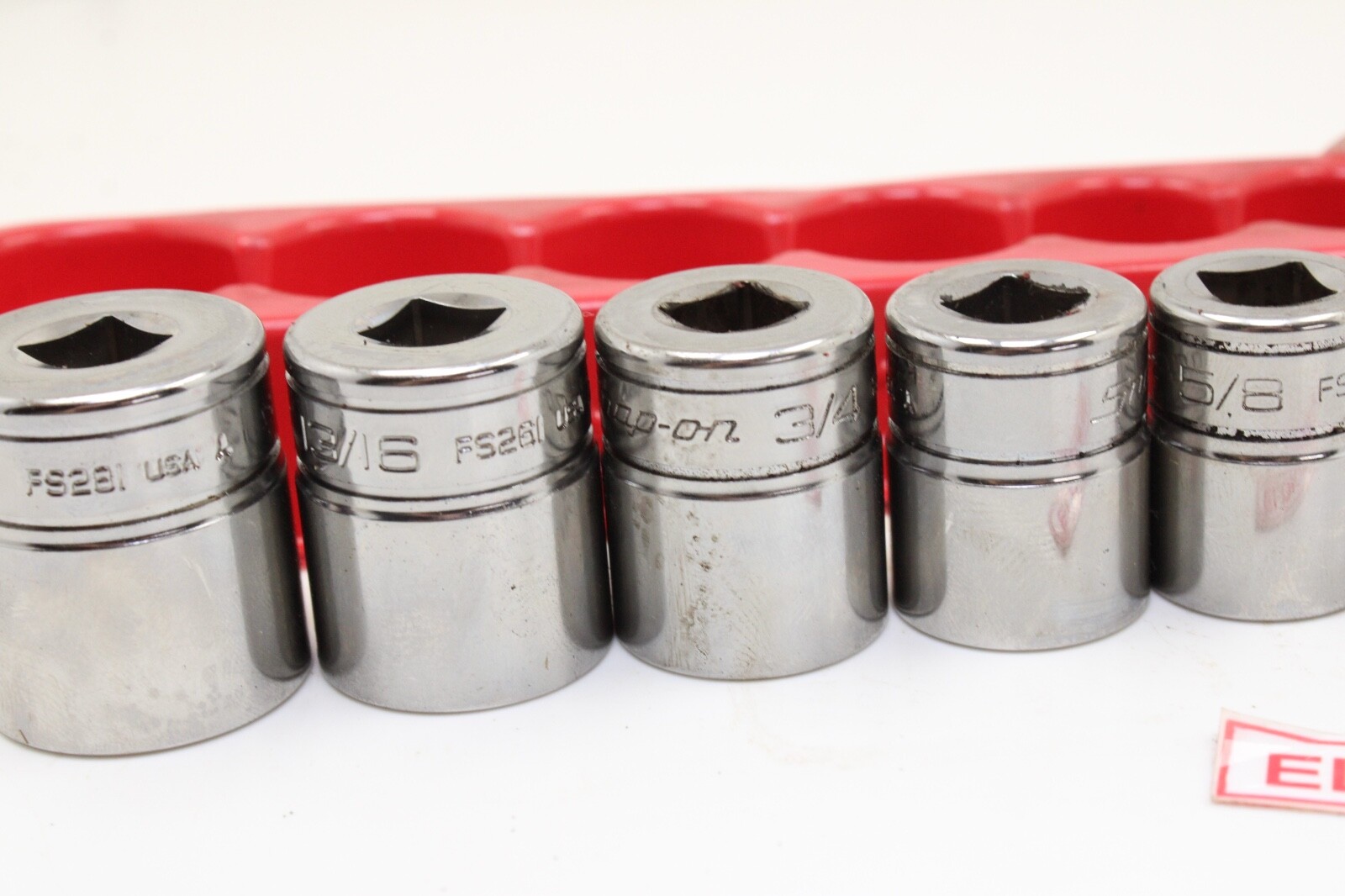 Snap On FS081-FS281 1/4″-78″ 3/8″ Drive 6 Point 11 Piece Shallow Sockets Set USA