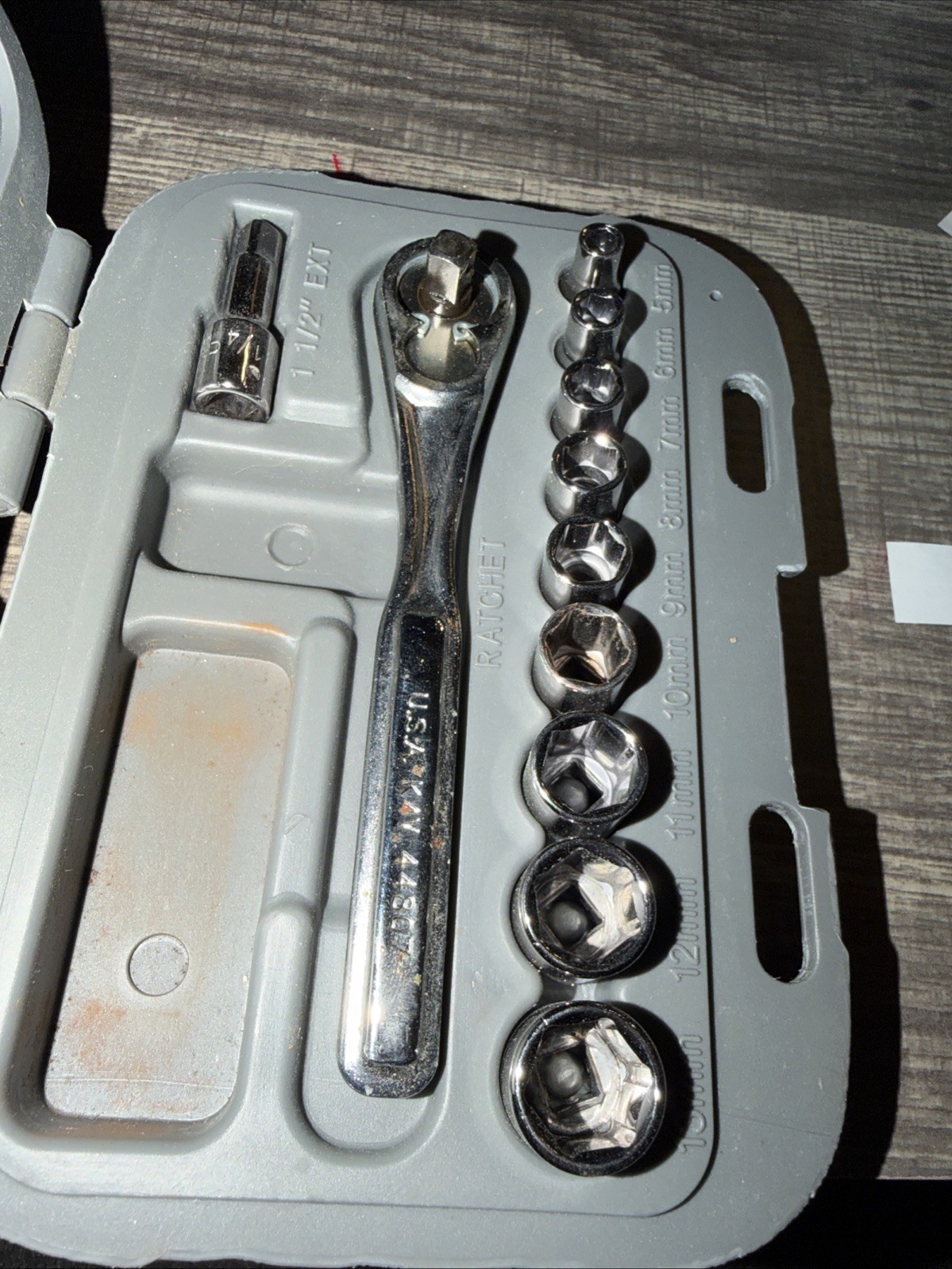 Sears Craftsman 11pc Metric 1/4″ Drive Socket Wrench Set 34861 USA 5-13mm