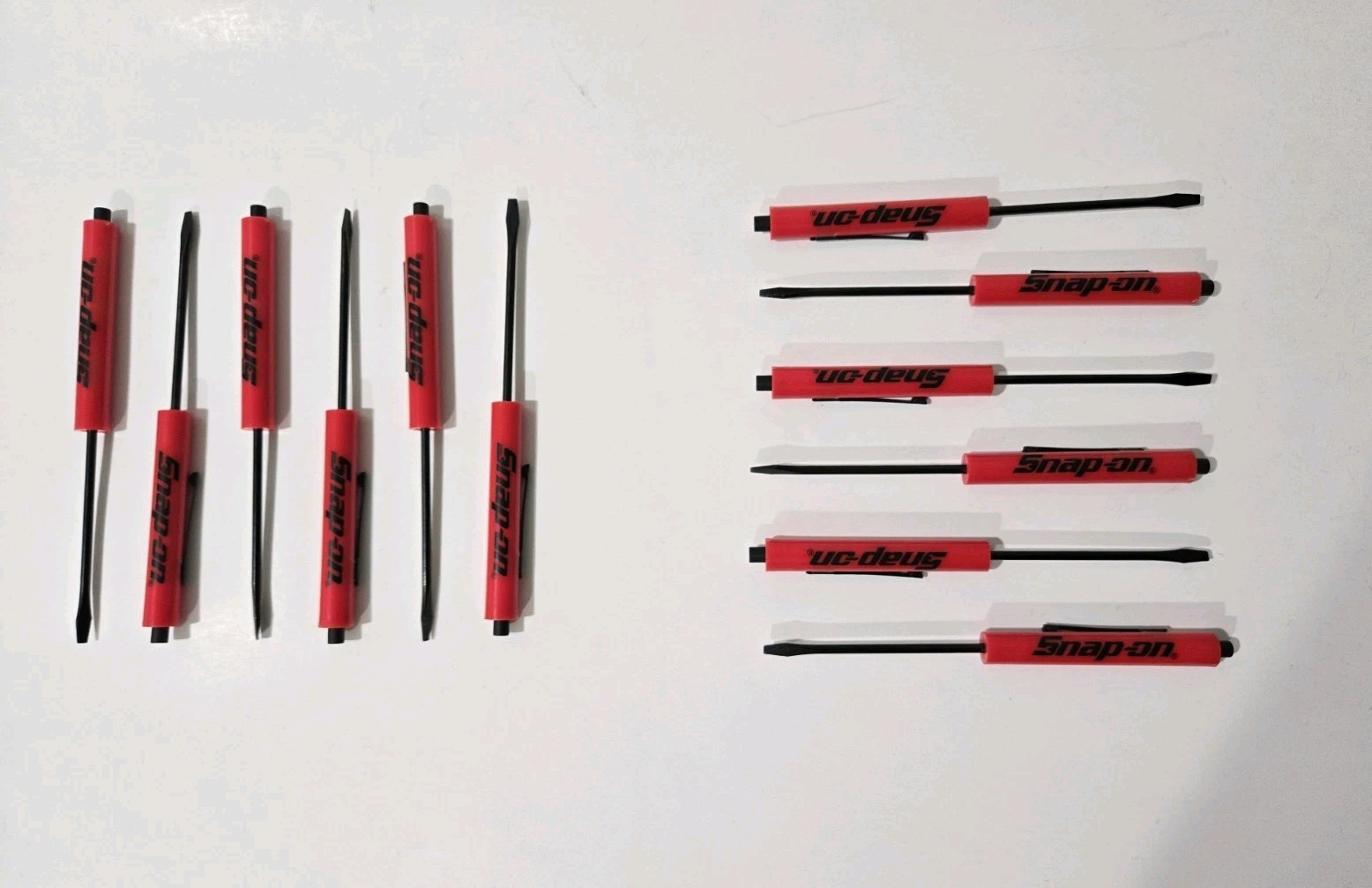 12 Snap on tools Special Edition pocket screwdrivers RED Promo BLACKED OUT +gift