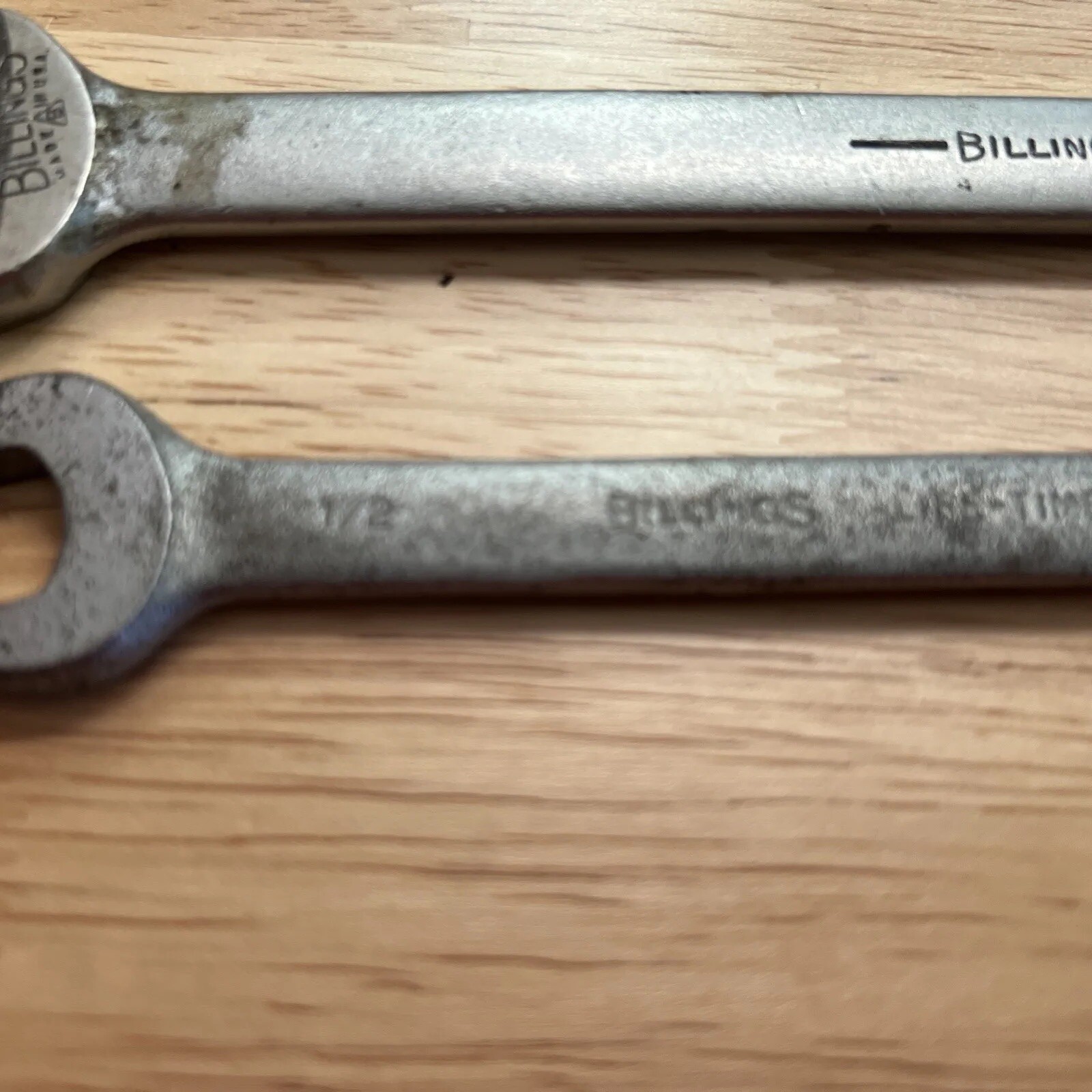 2 Billings Combination Wrenches 5/8in 1/2in – 12 Point – 1164, 1162