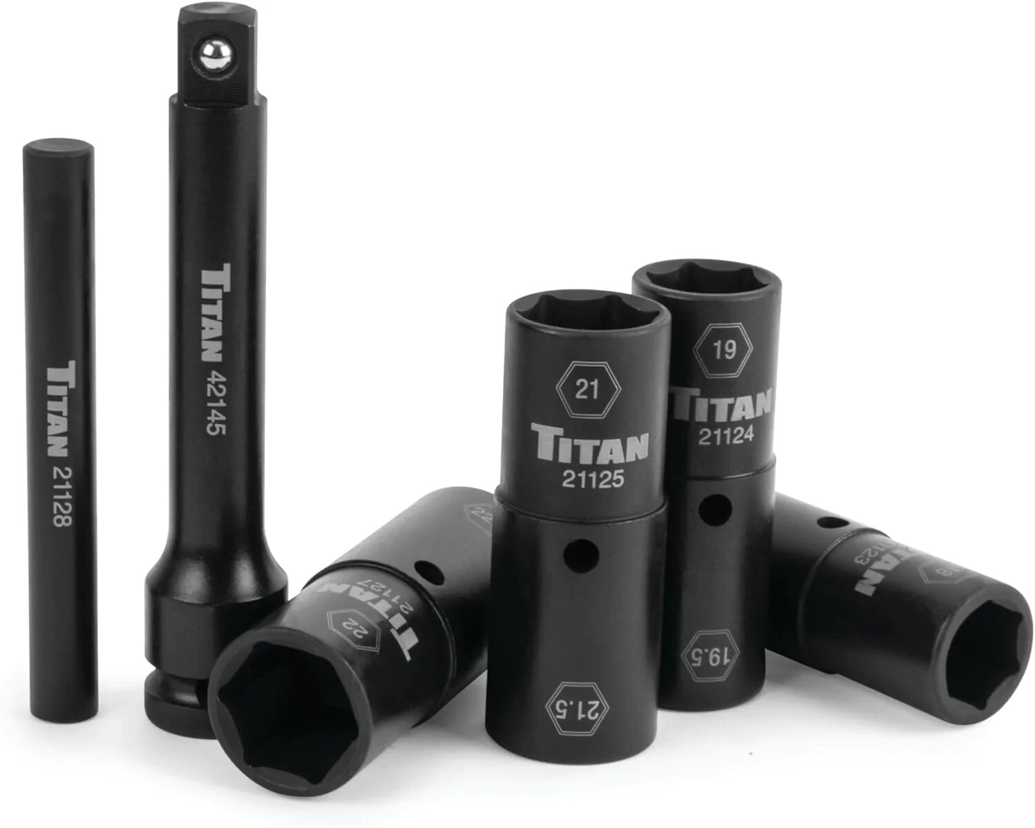 Titan 21126 Half-Size Flip Socket Set 1/2″ for Lug Nut Removal
