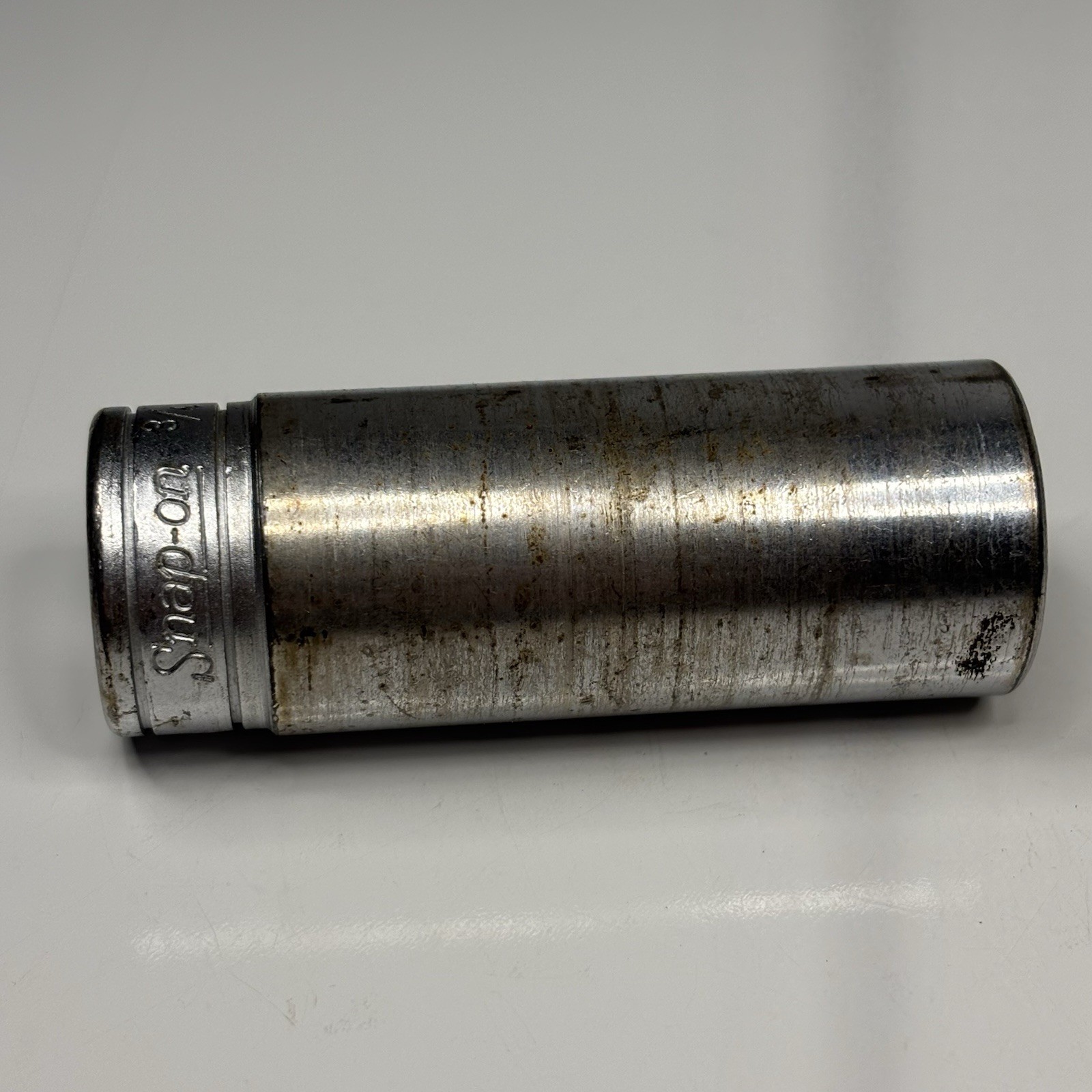 Snap On Tools SFS241 3/8 Dr 6Pt SAE 3/4 Flank Dr Deep Chrome Socket USA VTG