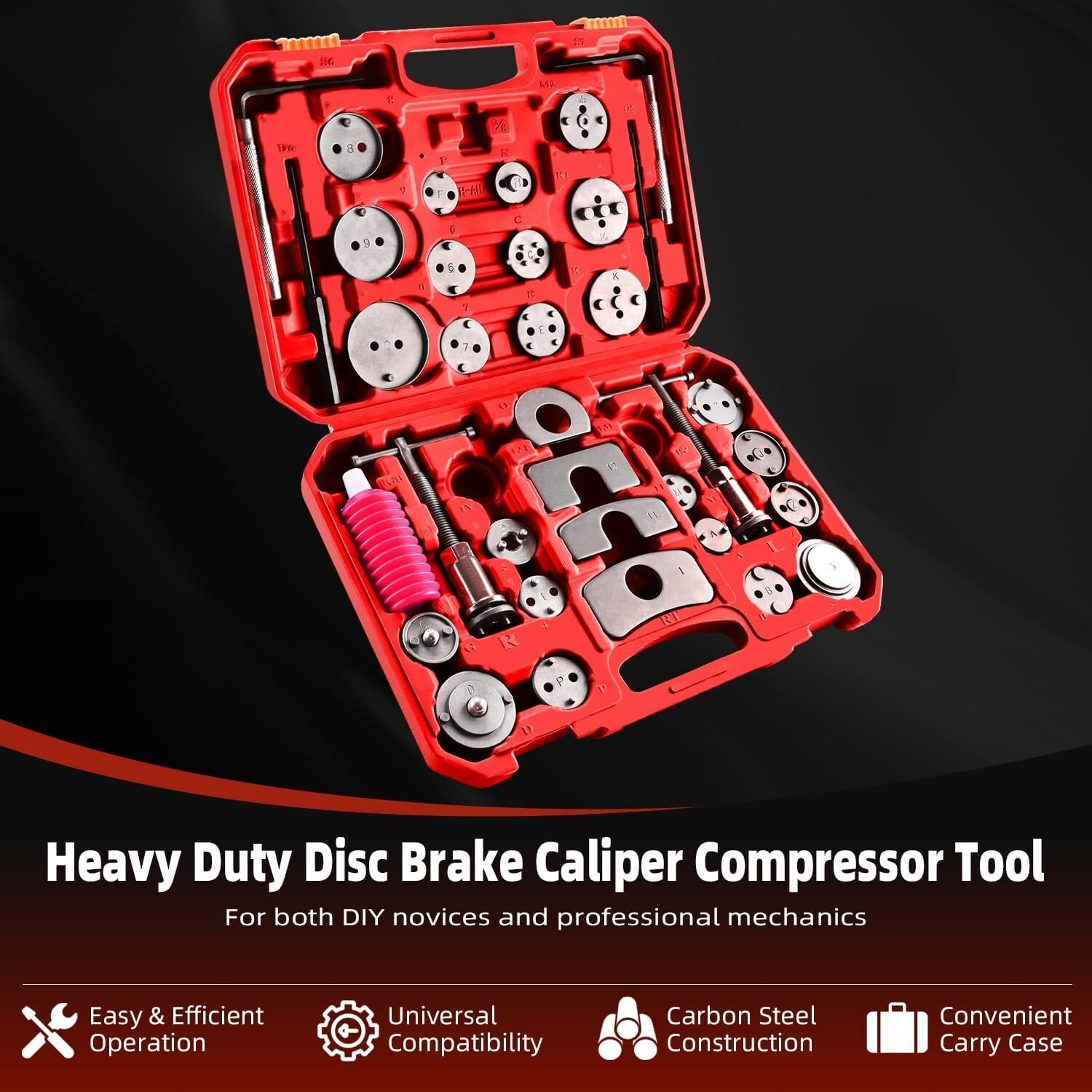 35Pcs Heavy Duty Disc Brake Caliper Tool Wind Back for Brake Pad Universal
