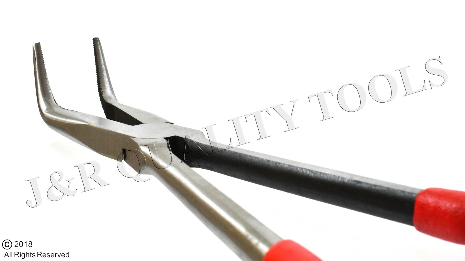 90 Degree 11″ inch Long Nose Pliers w/ soft grip handles
