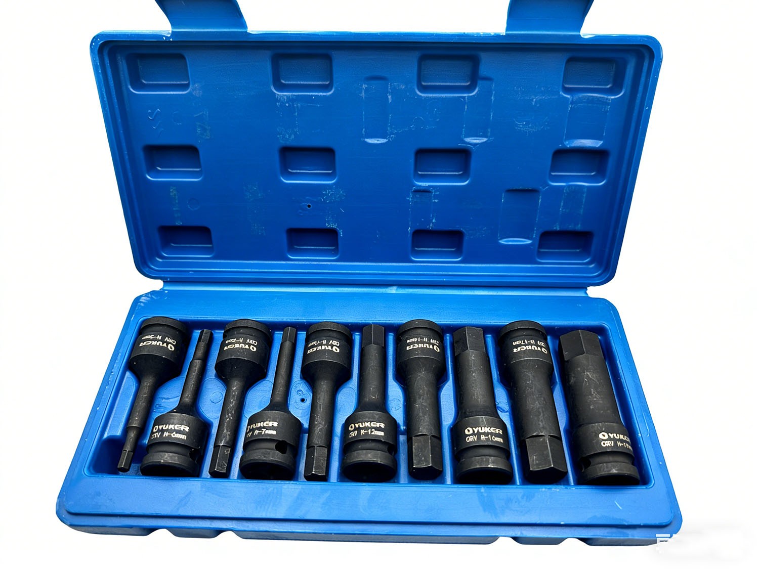 1/2» Drive Allen / Hex Key Bit Impact Socket Set H5 – H19 Metric Deep w/ Case
