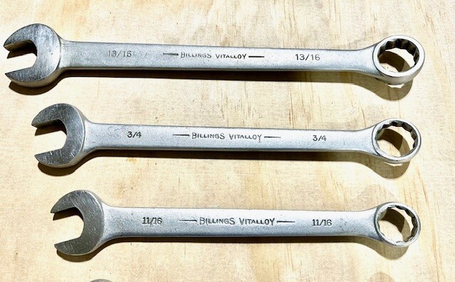Vintage – BILLINGS VITALLOY – 9/16″ to 13/16″ — 12 Point — 5 pcs. Wrench Set