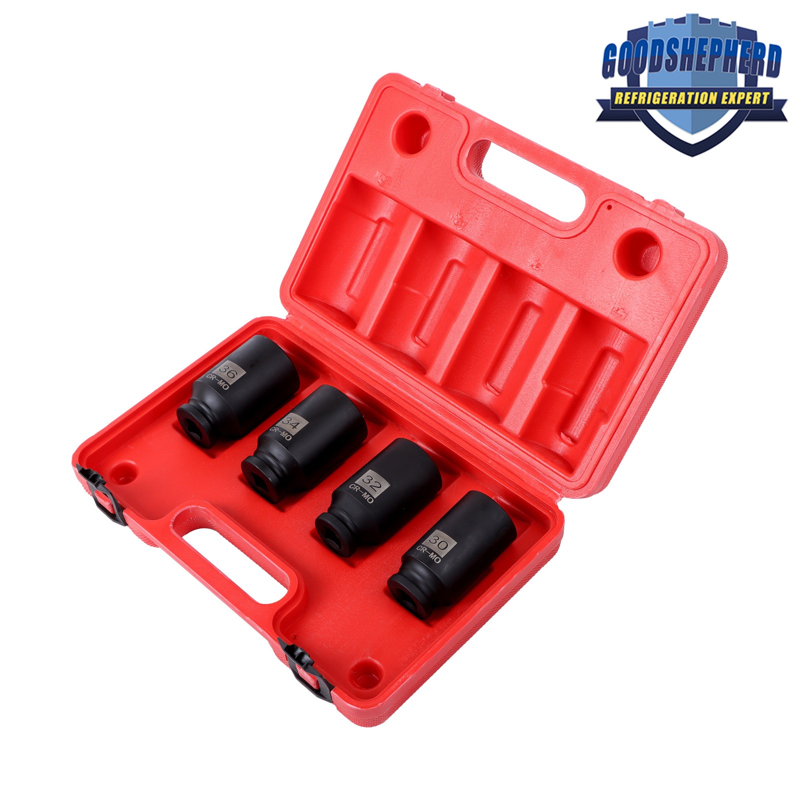 1/2″ Drive Deep Spindle Axle Nut Socket Set Metric 30mm 32mm 34mm 36mm 12 point