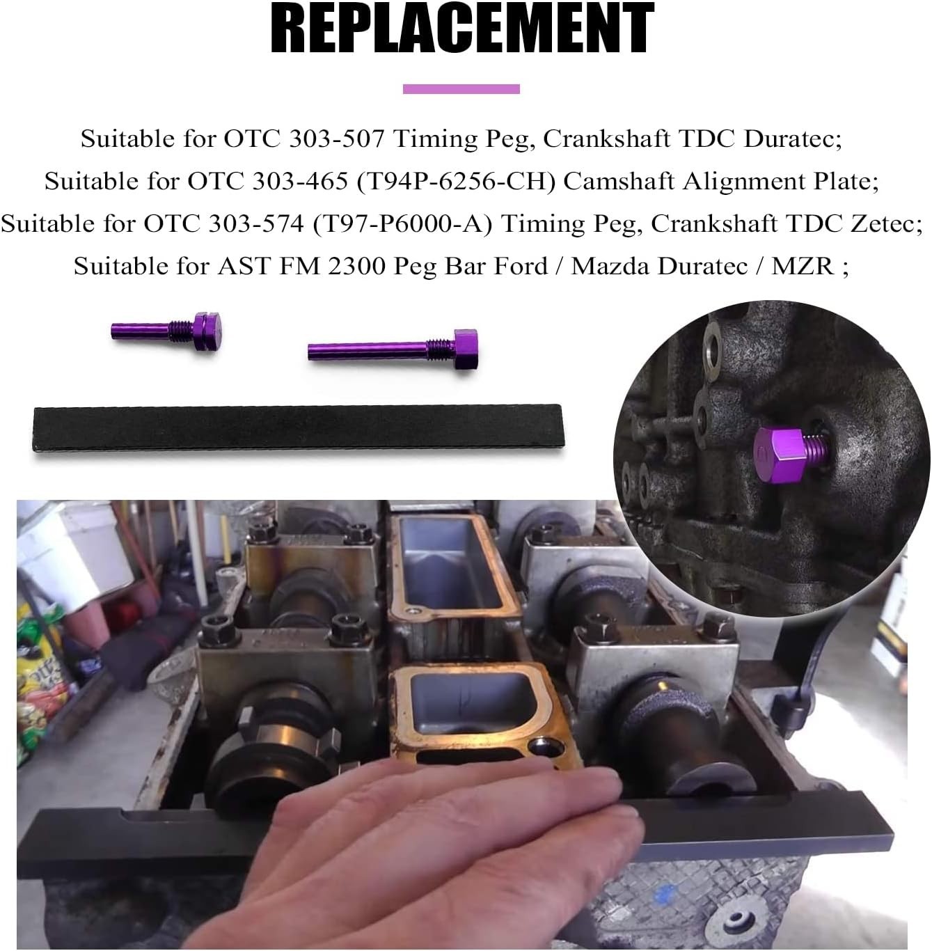 Aluminum Steel Timing Alignment Tool Set for Zetec Engines 2.0L 2.3L 2.5L