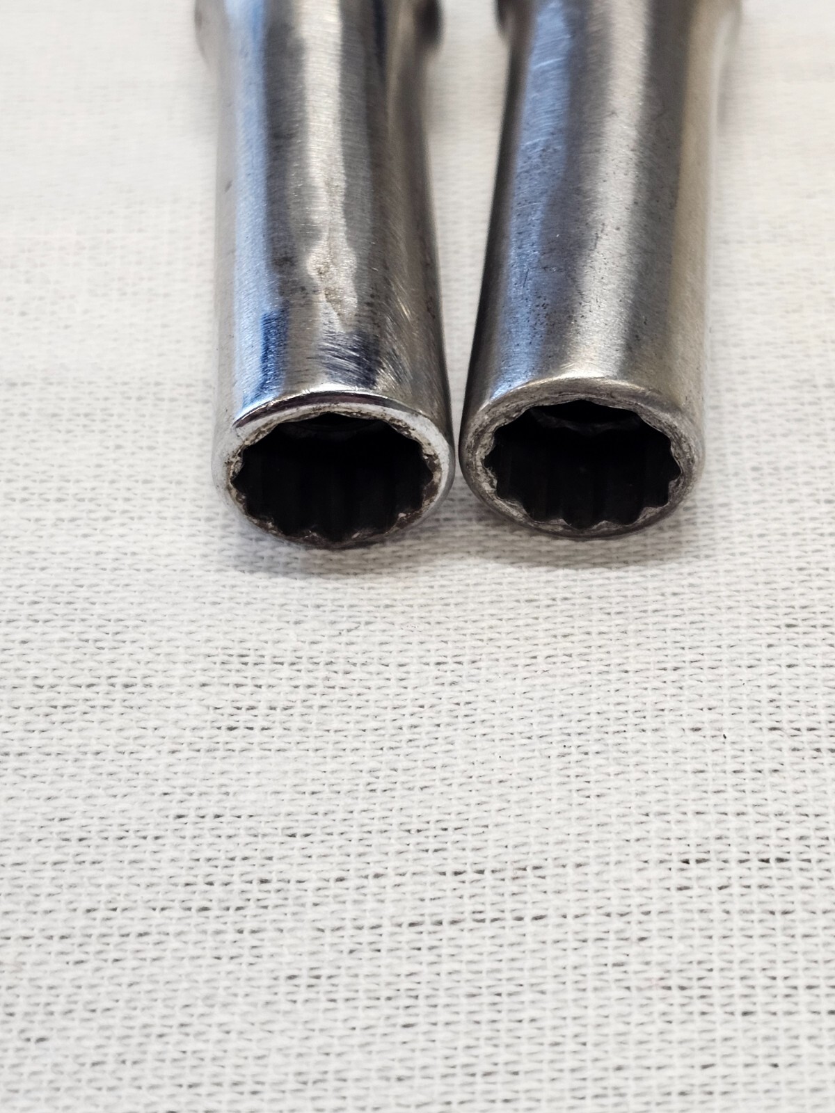 2 Snap-on 3/8″ Standard Deep Well Socket Sae 12 Point 3/8″ Drive SF121 USA