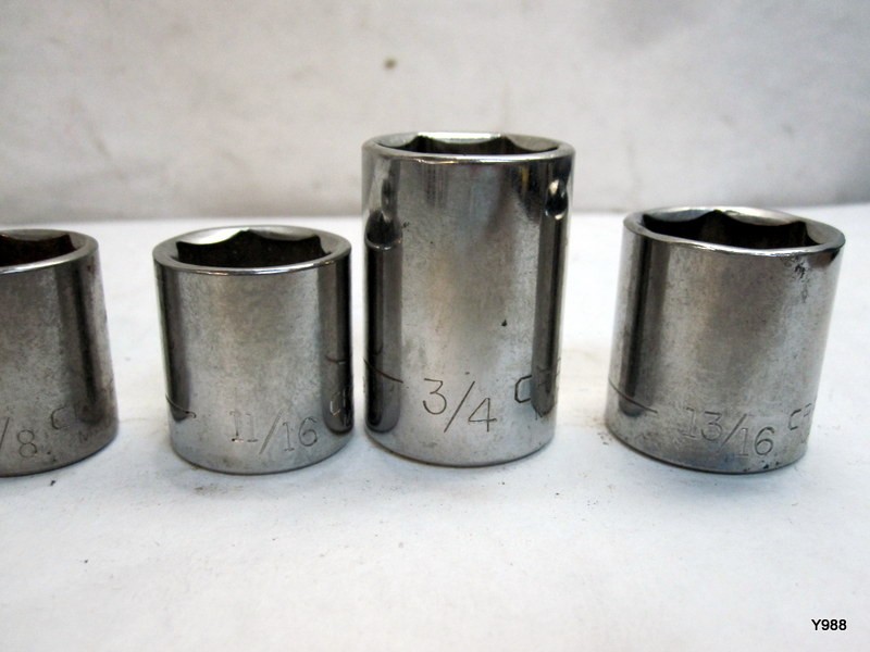 CRAFTSMAN set of 14 sockets mix lot see description
