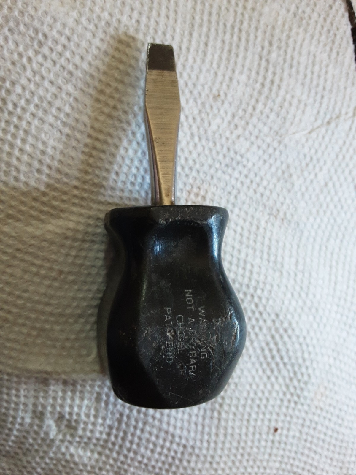 Snap On Stubby Slotted/Flat Tip 1/4″ Screwdriver W/Black Handle SDD1 pre-owned
