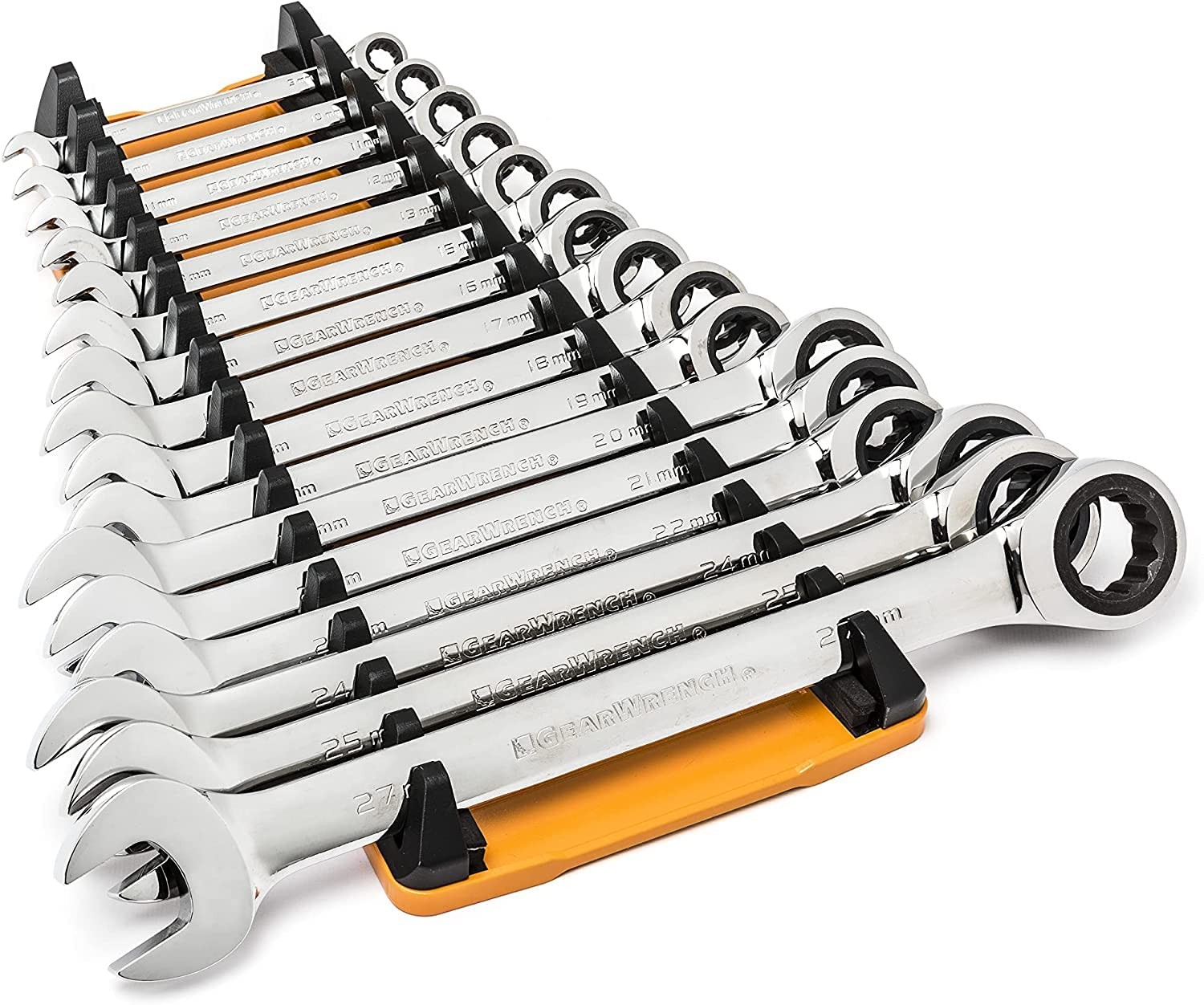 GEARWRENCH 2 Pc. Reversible Wrench Rack, 16 Slot 1 Count (Pack of 1), Orange
