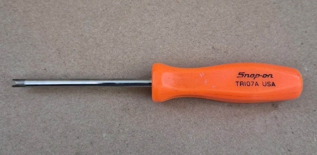 Snap-on Tools USA ORANGE Hard Grip Tire Valve Core Tool TR107A