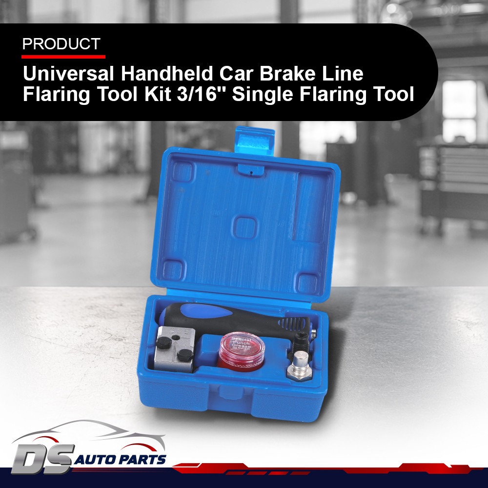 Universal Handheld Car 3/16» Single Flare W/Storage Brake Line Flaring Tool Kit