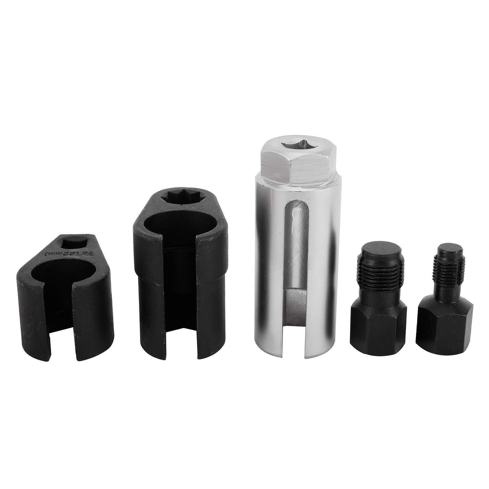 5 Pack Oxygen Sensor Socket O2 Thread Chaser Install Offset Vacuum Wrench Tools