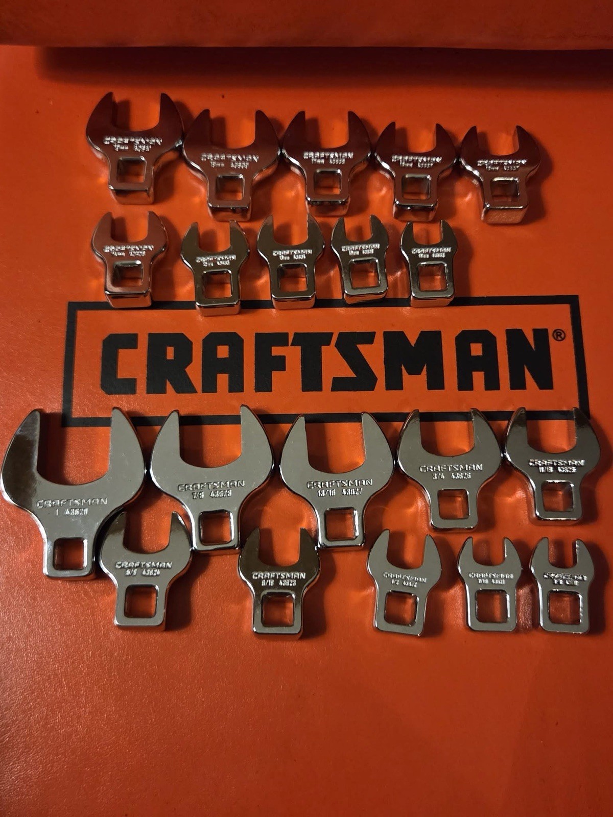 Craftsman Tools 20 Piece Crowfoot Set 3/8 Drive SAE/Metric (new) Polished