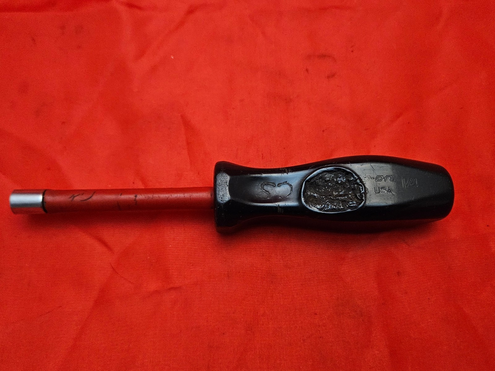 Snap-on New Logo NDD108 1/4″ 6 Point Hollow Shaft Nut Driver Hard Handle USA S5