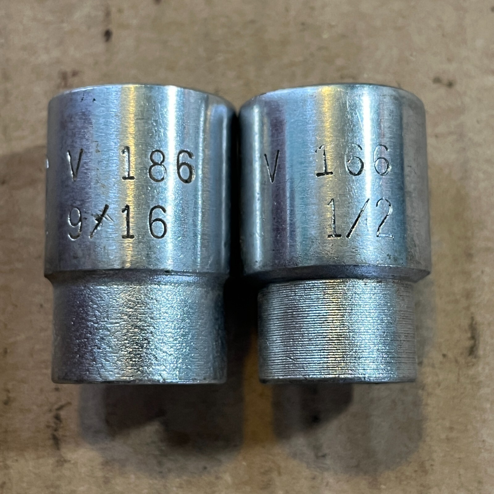 Mac Tools V166 & V186 1/2 & 9/16″ SAE Sockets 1/2″ Drive 6 Point USA Chrome