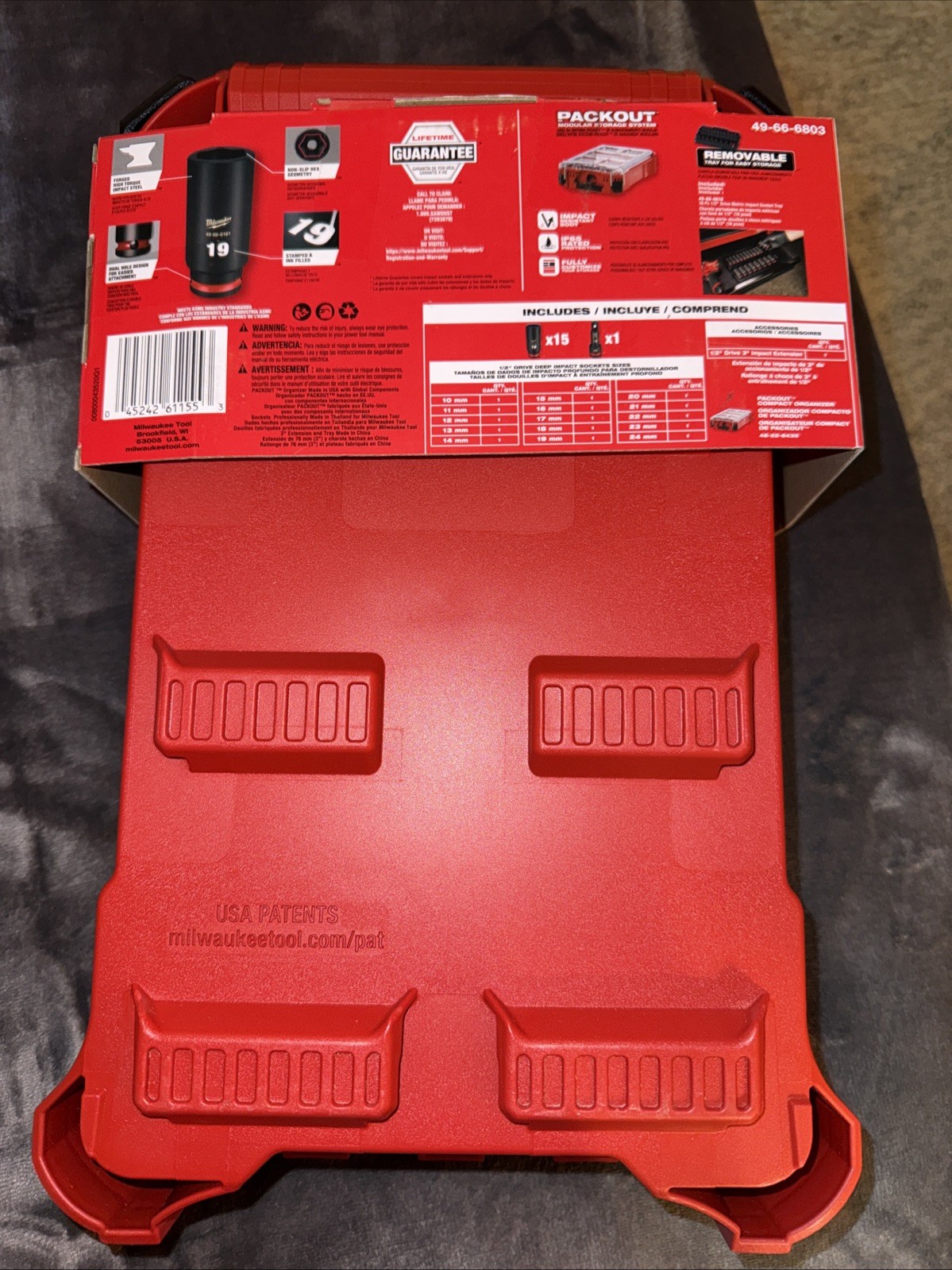Milwaukee 49-66-6803 SHOCKWAVE Impact Duty Socket 1/2 in. Dr 16Pc MM PACKOUT Set