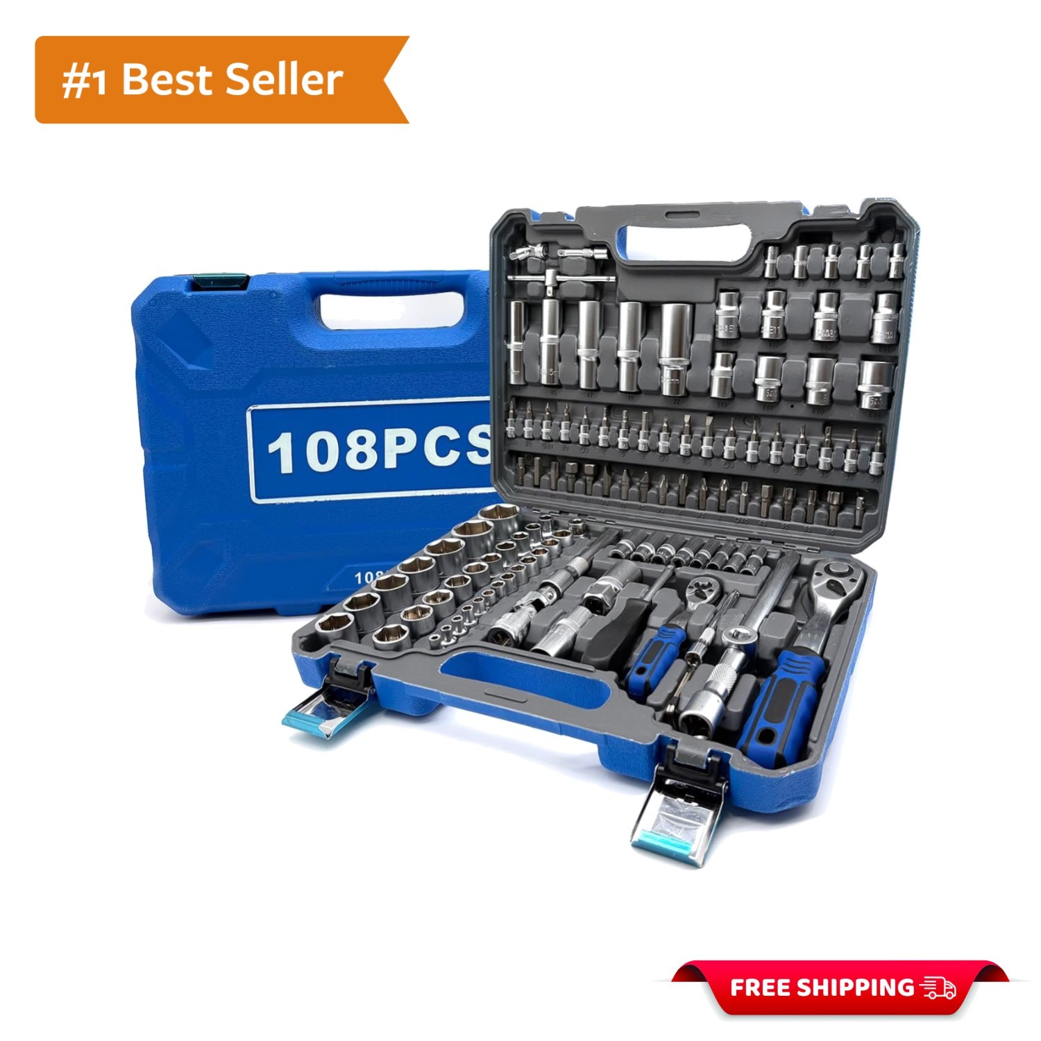Precision 1/2″ & 1/4″ Drive Ratchet Socket Set – Pearl Nickel Alloy Steel